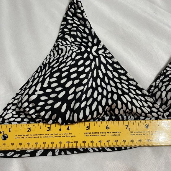 ZEROXPOSUR  Bikini Skirt Swimsuit Woman’s Size 10 Tie Padded Reversible Black - Picture 11 of 12